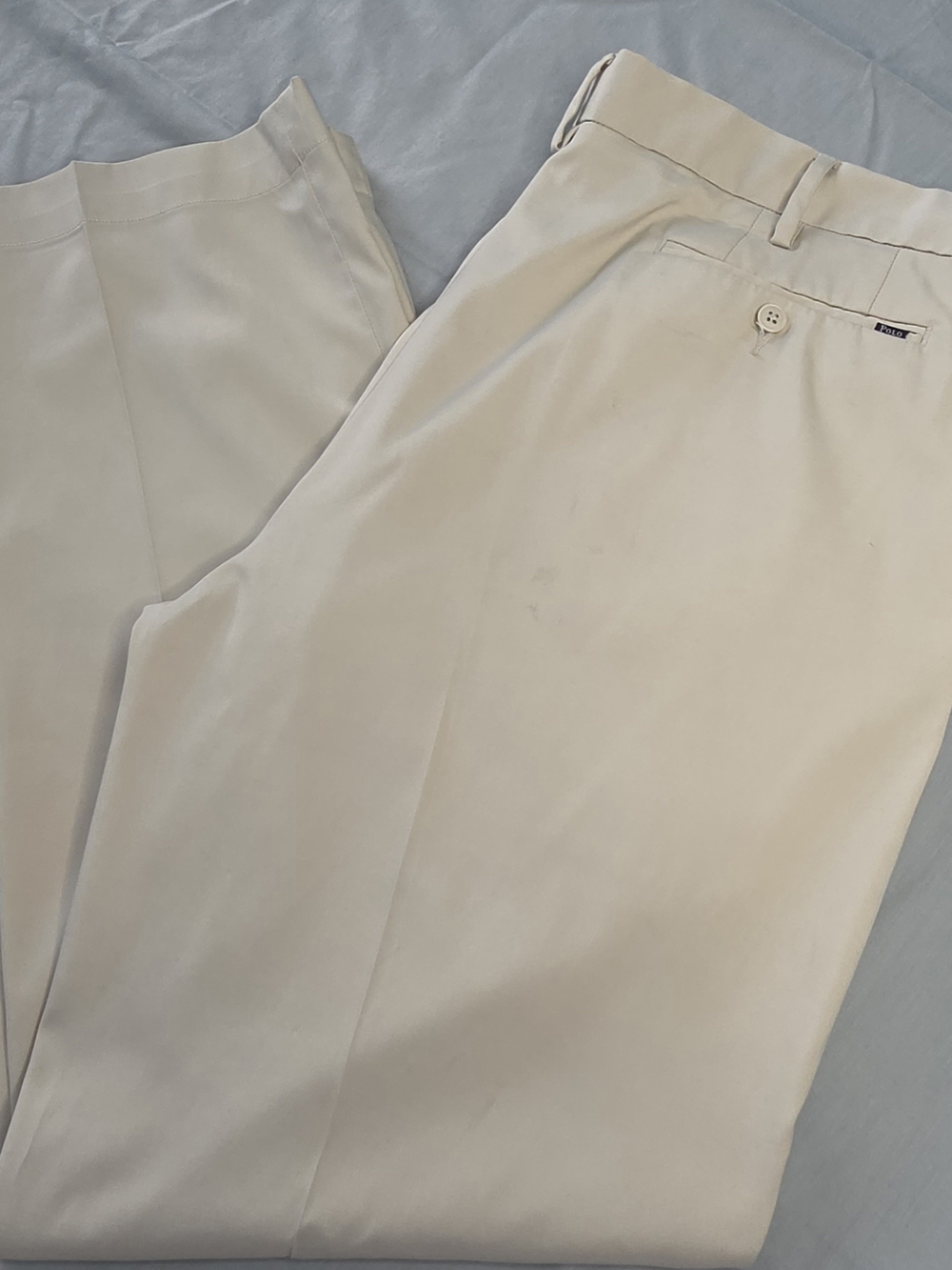Polo Ralph Lauren Performance Mens 38x30 Golf Pants Khaki Stretch Flat Front